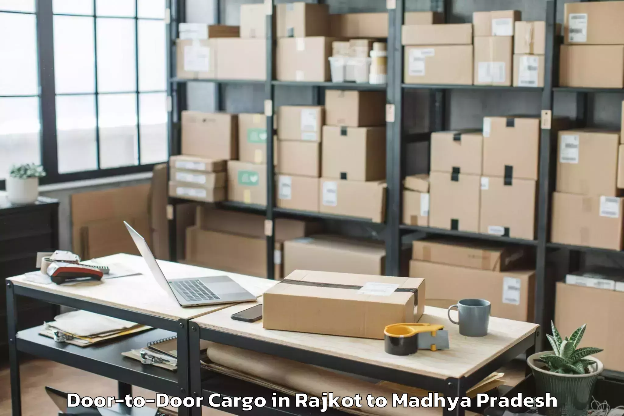 Trusted Rajkot to Gwalior Door To Door Cargo